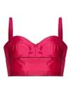 Tory Burch Crop Top With Straps In Pink