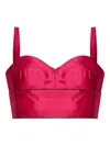 Tory Burch Crop Top With Straps In Pink