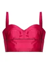 Tory Burch Crop Top With Straps In Pink