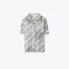 Tory Burch Silk Camp Shirt In White