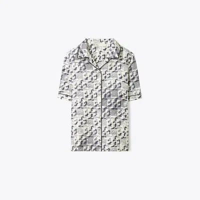 Tory Burch Silk Camp Shirt In White