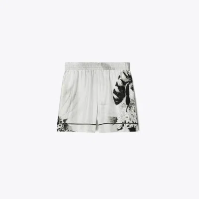 Tory Burch Graphic Print Shorts In White