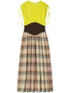 Tory Burch Panelled Silk-chiffon Midi Dress In Multi