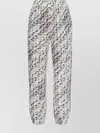 Tory Burch Silk Cotton Beach Pant With Abstract Pattern In White