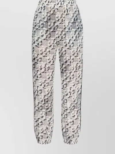TORY BURCH SILK COTTON BEACH PANT WITH ABSTRACT PATTERN