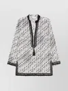 Tory Burch T Monogram Mini Tunic Dress In Metallic