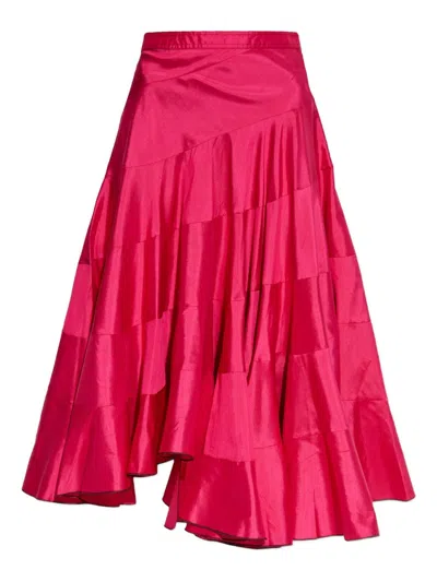 Tory Burch Silk Flared Midi Skirt