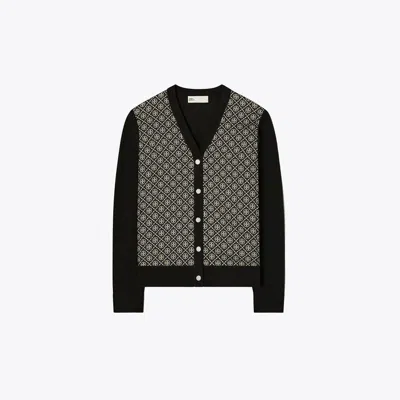 TORY BURCH SILK FRONT CARDIGAN