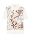 Tory Burch Silk Front Polo In White