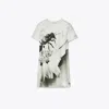 Tory Burch Silk Front T-shirt Dress In White