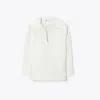 Tory Burch Silk Gazar Tunic In White
