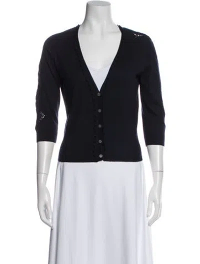 Pre-owned Tory Burch Silk Jacket In Blue