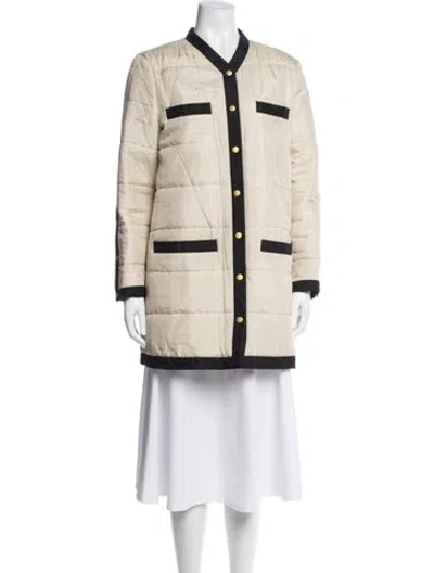 Pre-owned Tory Burch Silk Jacket In Neutrals
