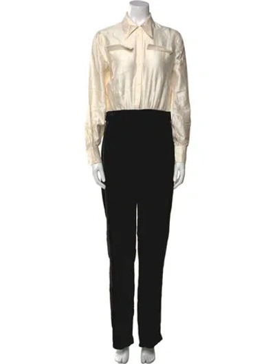 Pre-owned Tory Burch Silk Jumpsuit In Black