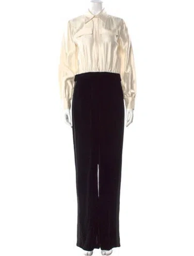 Pre-owned Tory Burch Silk Jumpsuit In Black
