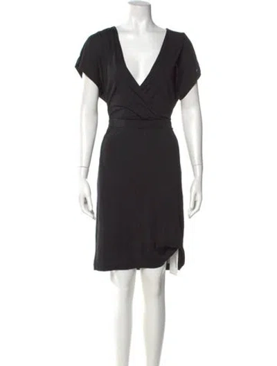 Pre-owned Tory Burch Silk Knee-length Dress In Black