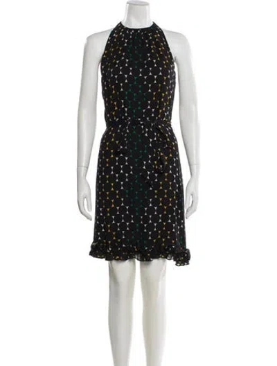 Pre-owned Tory Burch Silk Knee-length Dress In Black