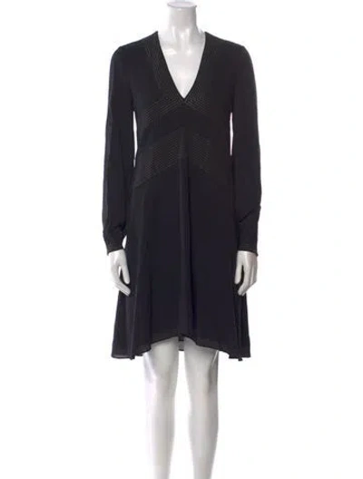 Pre-owned Tory Burch Silk Knee-length Dress In Black