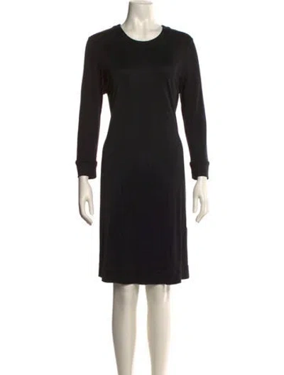 Pre-owned Tory Burch Silk Knee-length Dress In Black
