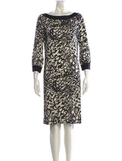 Pre-owned Tory Burch Silk Knee-length Dress In Black