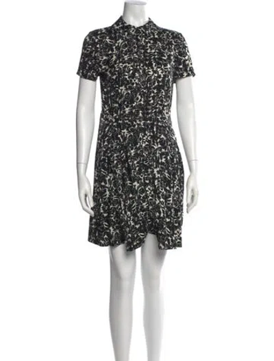 Pre-owned Tory Burch Silk Knee-length Dress In Black