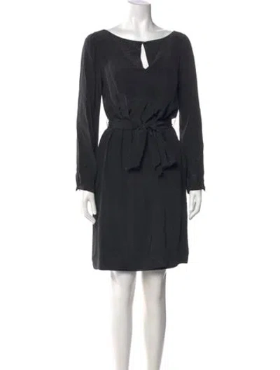 Pre-owned Tory Burch Silk Knee-length Dress In Black