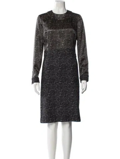 Pre-owned Tory Burch Silk Knee-length Dress In Black