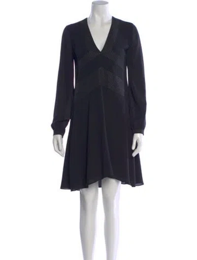 Pre-owned Tory Burch Silk Knee-length Dress In Black