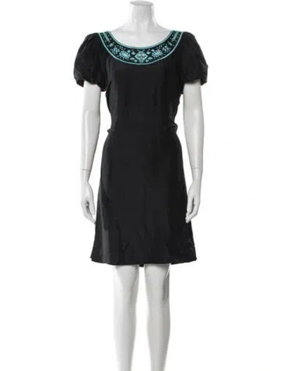 Pre-owned Tory Burch Silk Knee-length Dress In Black