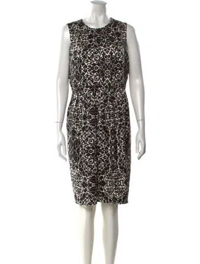 Pre-owned Tory Burch Silk Knee-length Dress In Black