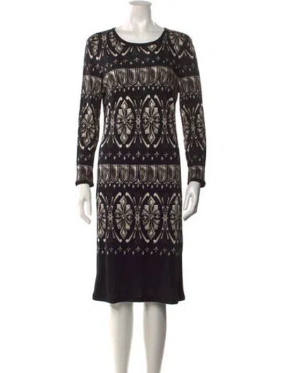 Pre-owned Tory Burch Silk Knee-length Dress In Black