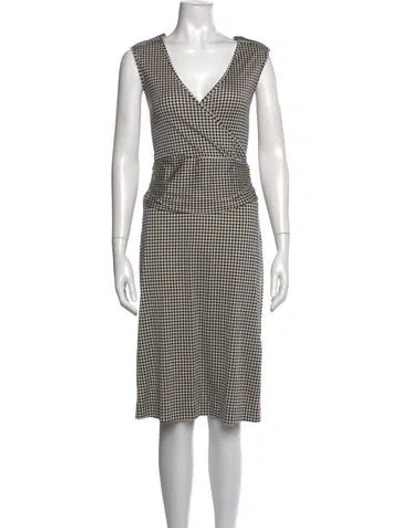 Pre-owned Tory Burch Silk Knee-length Dress In Black