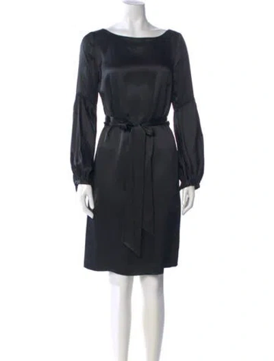Pre-owned Tory Burch Silk Knee-length Dress In Black