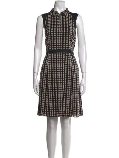 Pre-owned Tory Burch Silk Knee-length Dress In Black