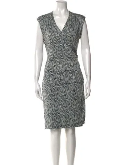 Pre-owned Tory Burch Silk Knee-length Dress In Blue