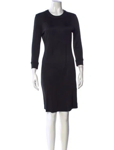 Pre-owned Tory Burch Silk Knee-length Dress In Blue
