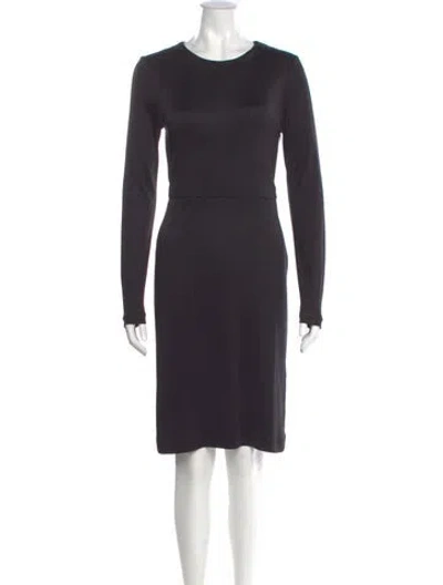 Pre-owned Tory Burch Silk Knee-length Dress In Gray