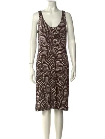 Pre-owned Tory Burch Silk Knee-length Dress In Multi