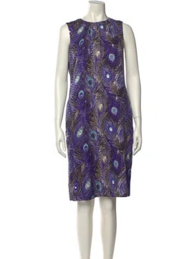 Pre-owned Tory Burch Silk Knee-length Dress In Multi