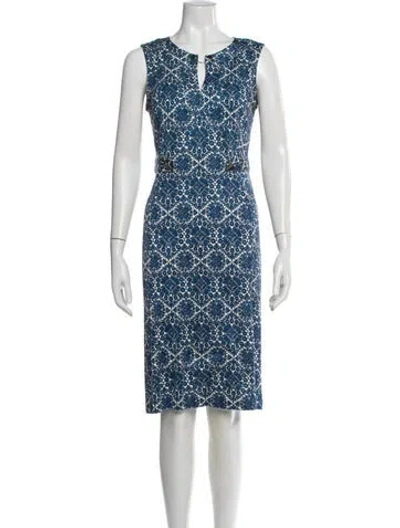 Pre-owned Tory Burch Silk Knee-length Dress In Multi