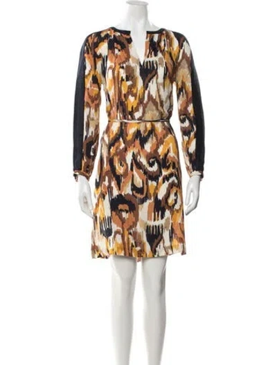 Pre-owned Tory Burch Silk Knee-length Dress In Multi