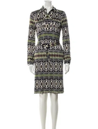Pre-owned Tory Burch Silk Knee-length Dress In Multi