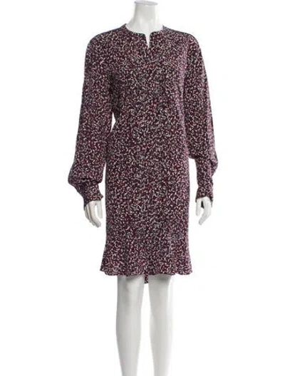 Pre-owned Tory Burch Silk Knee-length Dress In Multi