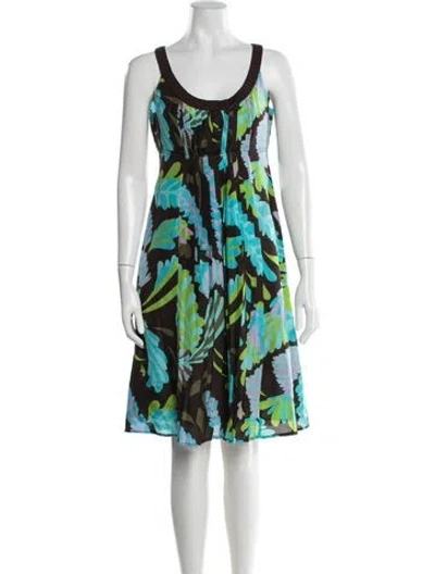 Pre-owned Tory Burch Silk Knee-length Dress In Multi
