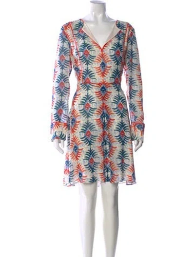 Pre-owned Tory Burch Silk Knee-length Dress In Neutral