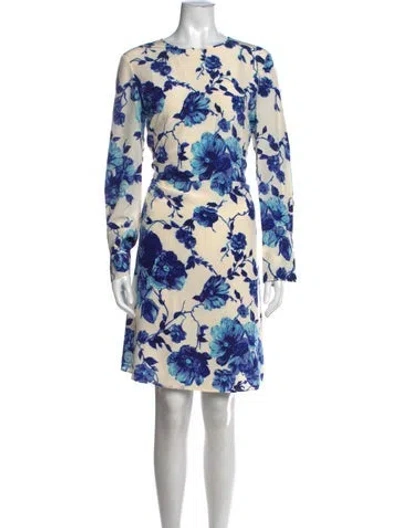 Pre-owned Tory Burch Silk Knee-length Dress In Neutrals