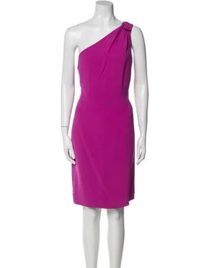 Pre-owned Tory Burch Silk Knee-length Dress In Purple