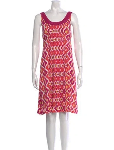 Pre-owned Tory Burch Silk Knee-length Dress In Purple