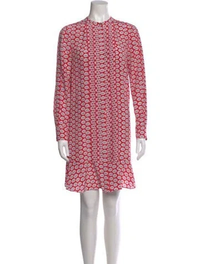 Pre-owned Tory Burch Silk Knee-length Dress In Red