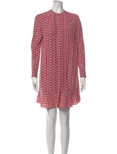 Pre-owned Tory Burch Silk Knee-length Dress In Red